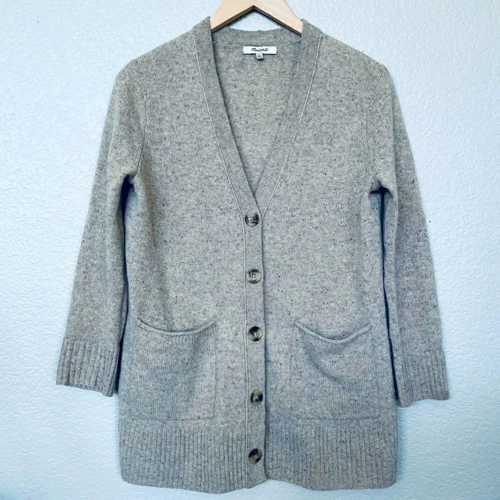 Madewell Tan Wool Button Cardigan Sweater XXS